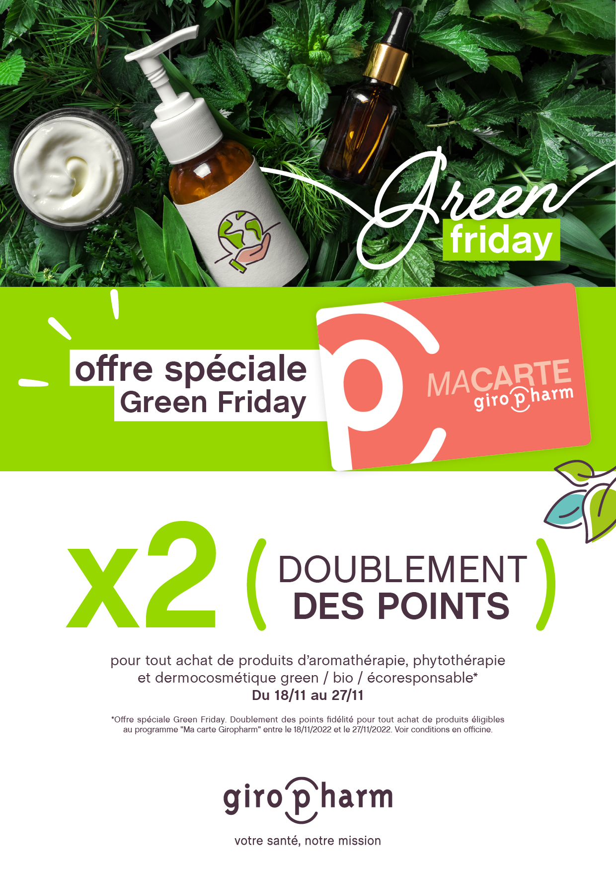 Opération Green Friday dans vos pharmacies Giropharm